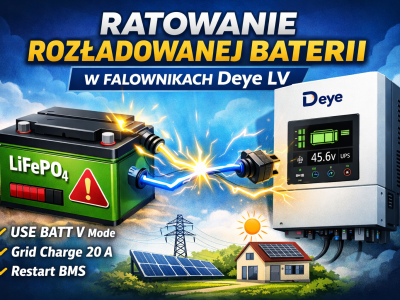 Ratowanie głęboko rozładowanej baterii w falownikach Deye LV (48 V)